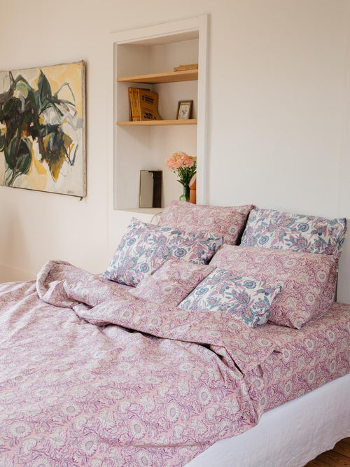 Drap-Housse Nicole Pink Daisy Garden
