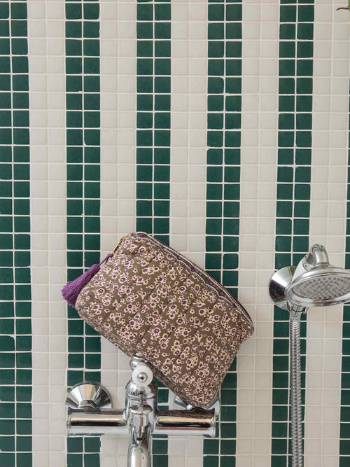 Home Pouch Teiki Khaki Freesia Dreams