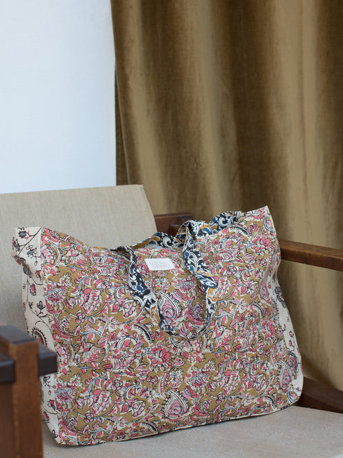 Home Tote Bag Beverly Honey-Charcoal Poem
