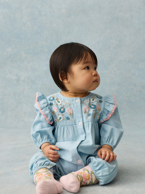 Bébé Fille Combinaison Lilette Baby blue