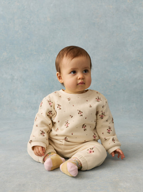 Bébé Fille Sweat Rosali Cream Sweet Peas