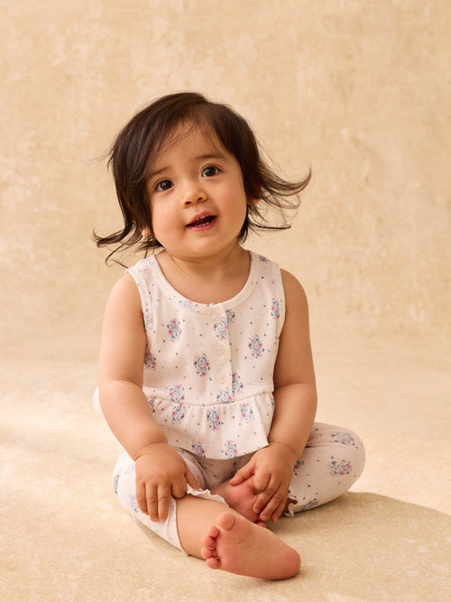Bébé Fille Top Myrtilla Cream Flower Dunes