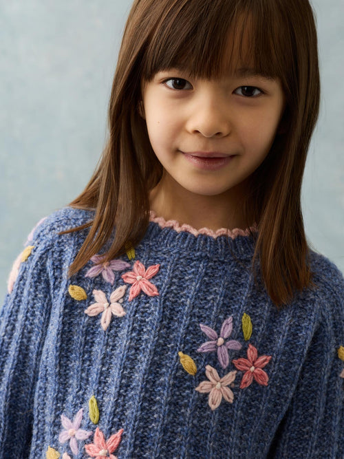 Fille Pull Zuzanna Blue
