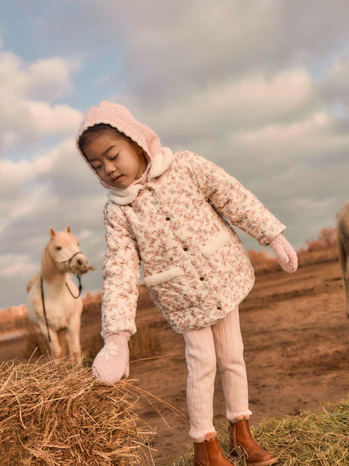 Fille Manteau Dalila Cream Carnation Vale