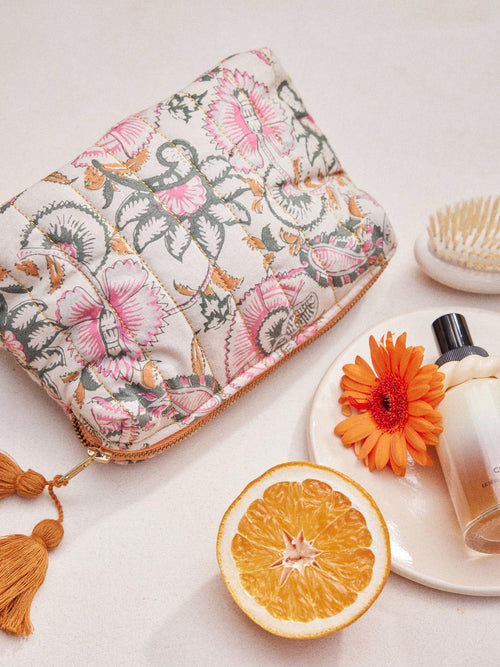 Home Pouch Teiki Cream Dolce Flowers