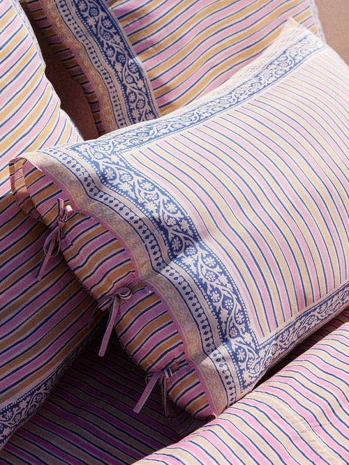 Home Pillow Case Luria Pink Catania Stripes