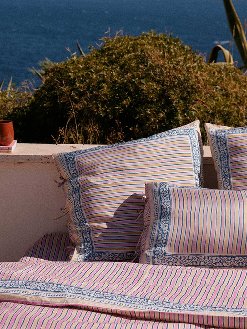 Home Duvet Cover Noemie Pink Catania Stripes