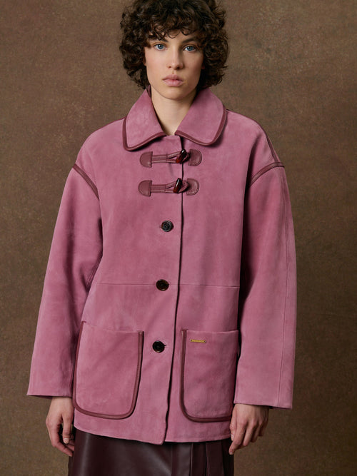 Femme Veste En Daim Beate Pink