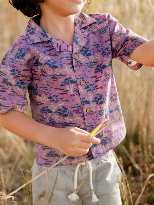 Chemise Alov Purple Past Fields