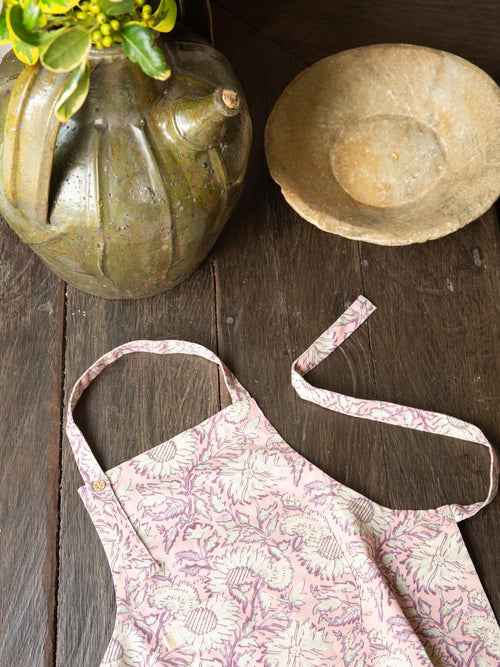 Tablier Enfant Eve Pink Daisy Garden