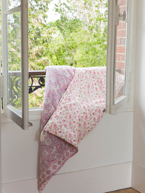 Plaid Enoha Pink Daisy-cream Buc