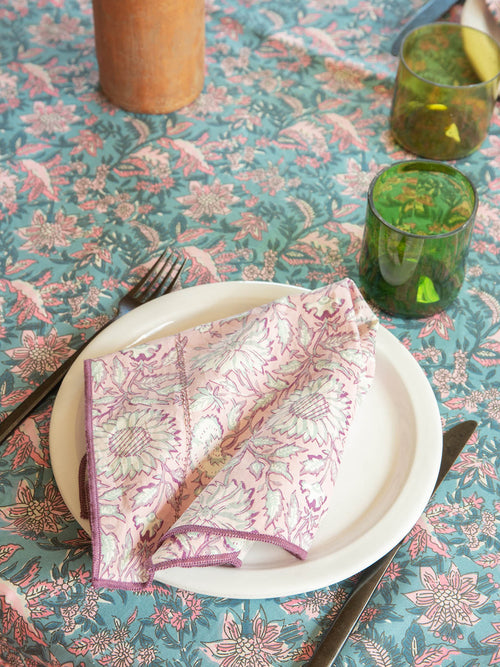 Serviette De Table Carlotta - Lot de 4 Pink Daisy Garden
