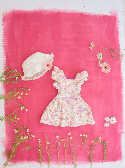 Robe Huguette Cream Bucolia Fields