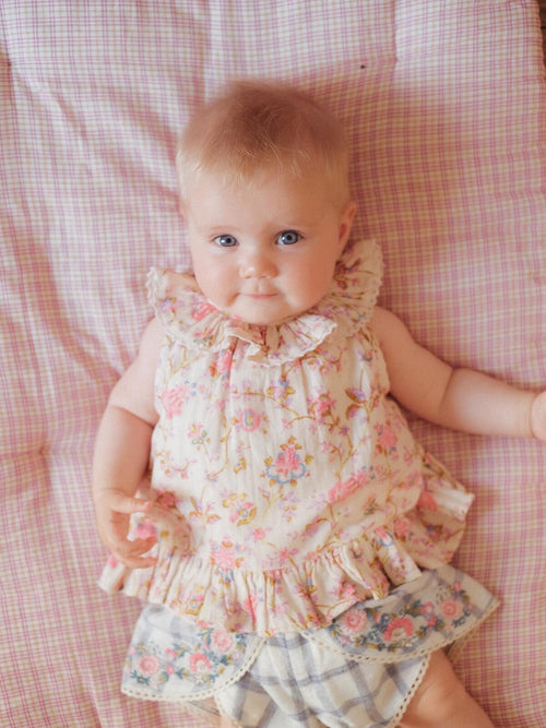 Top Zelie Cream Bucolia Fields
