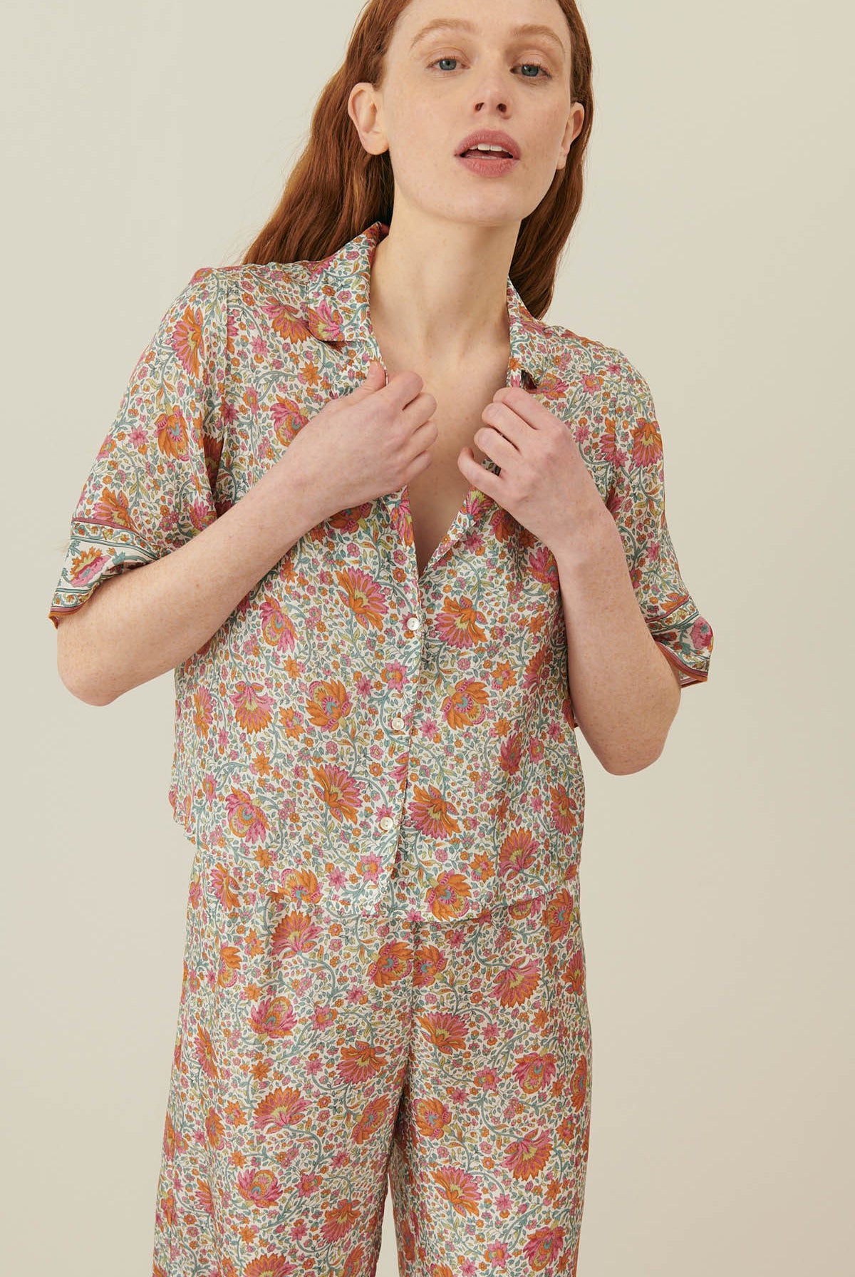 Loulou Silk Pajama Top