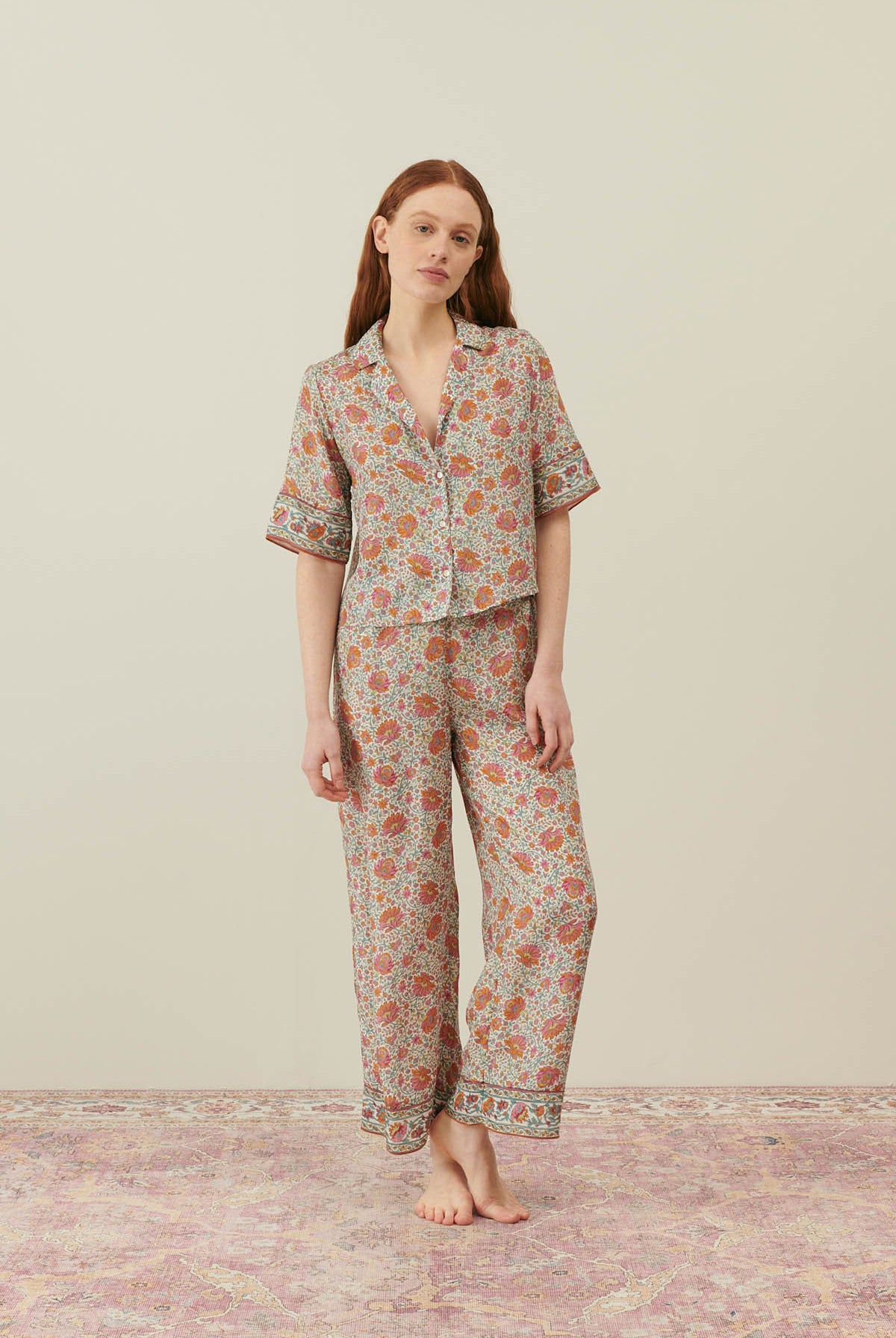 Loulou Silk Pajama Top