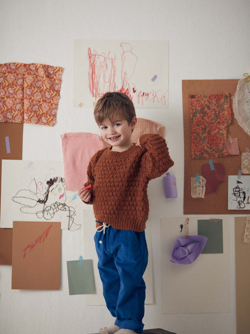 Kid Garçon Pants Abel Work Blue