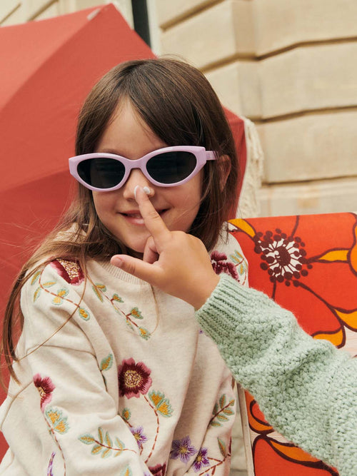 Kid Fille Sweatshirt Rosalia Flower Embroidery