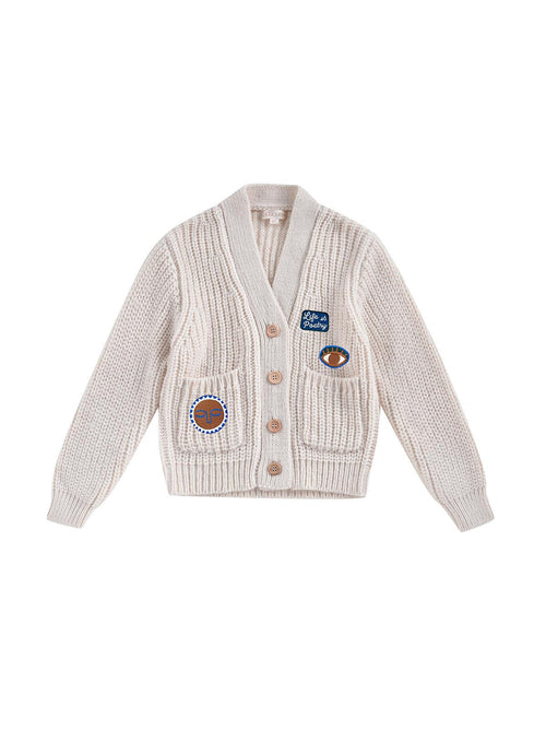 Kid Garçon Cardigan Polo Cream