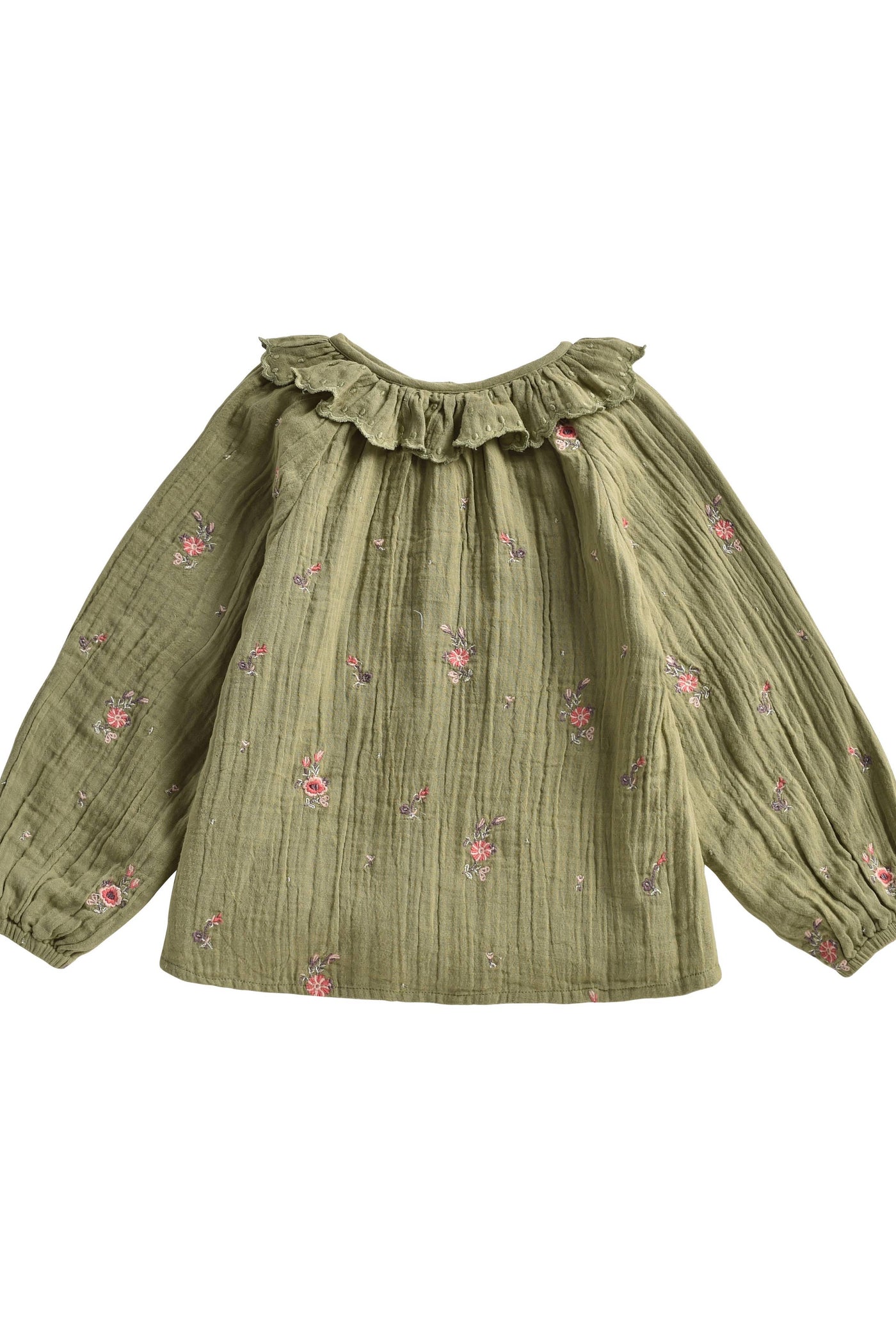 Blouse Sandrine Khaki Flowers