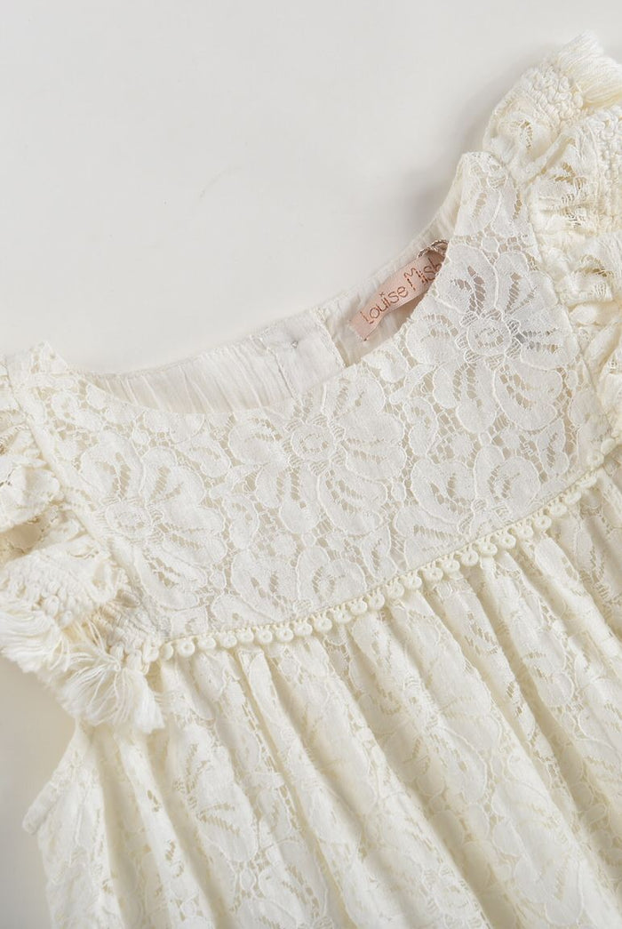 Janice Cream Lace Dress