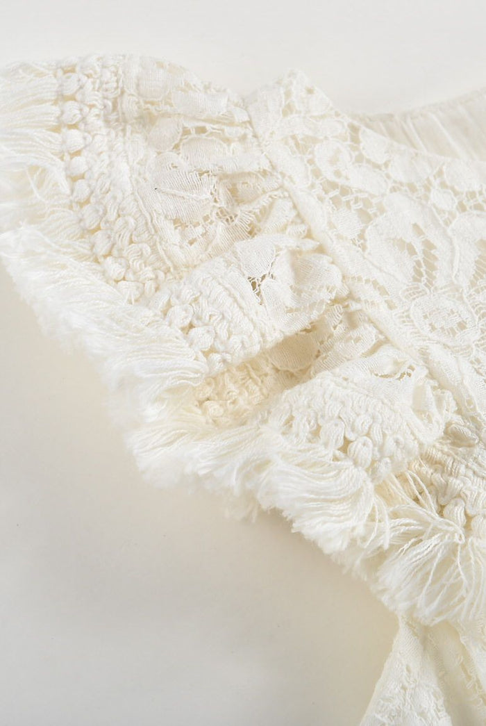 Janice Cream Lace Dress
