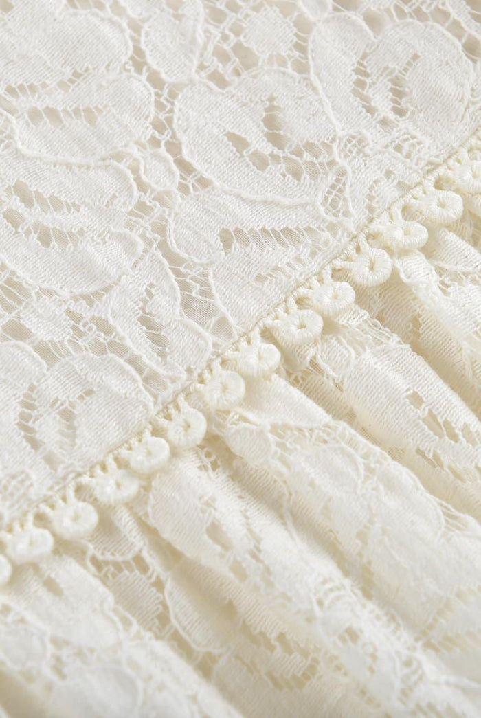 Janice Cream Lace Dress