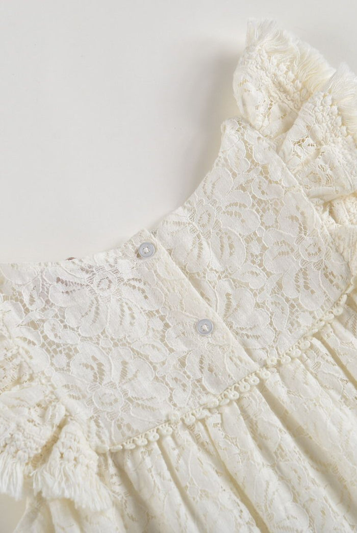 Janice Cream Lace Dress