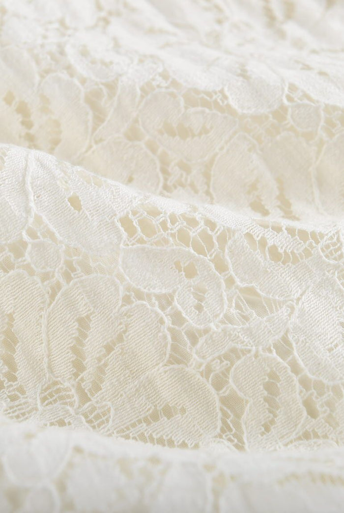 Janice Cream Lace Dress
