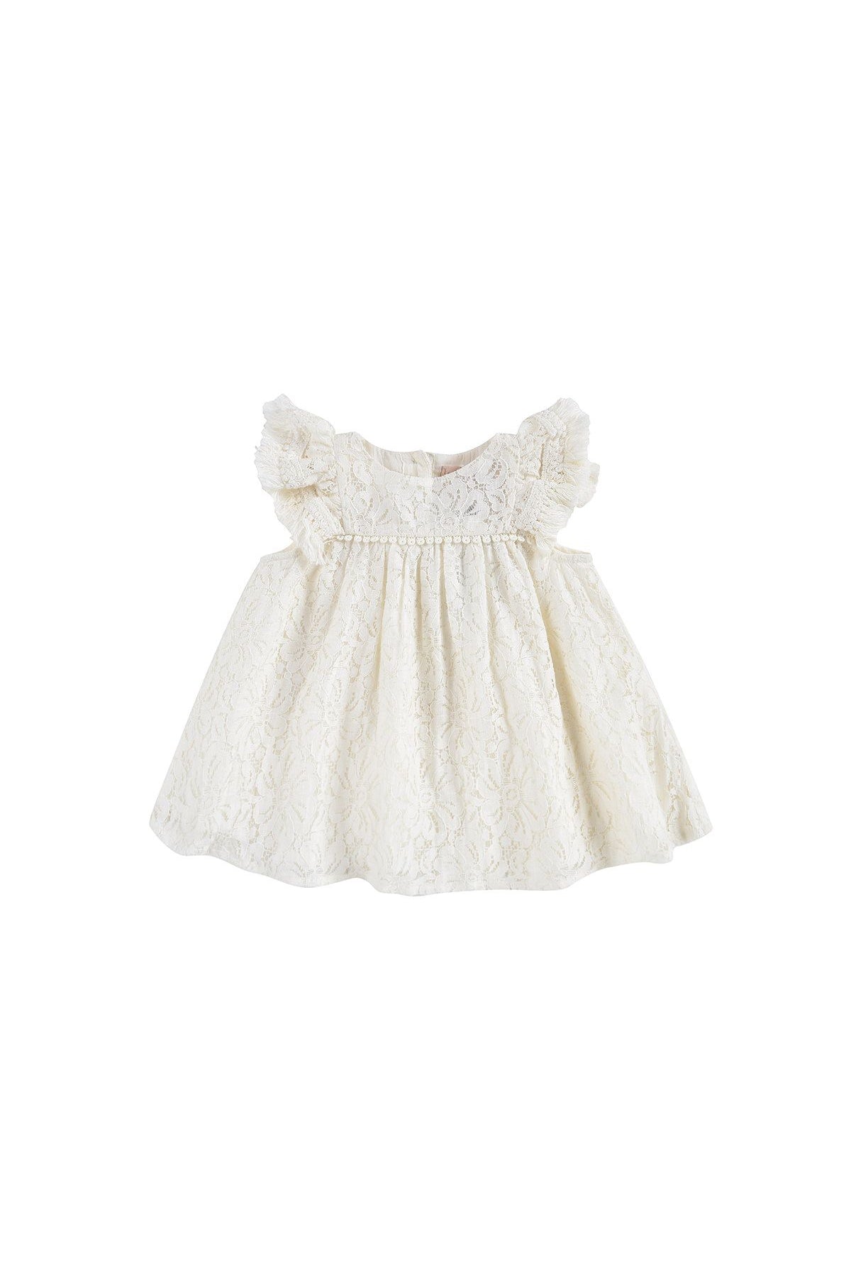 Janice Cream Lace Dress