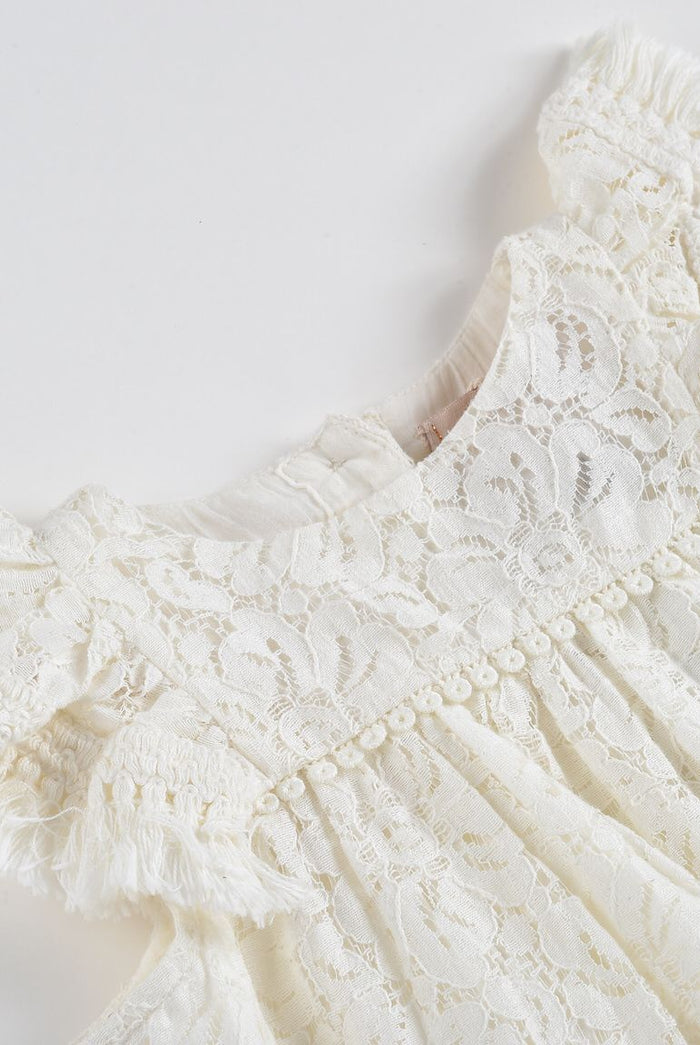 Janice Cream Lace Dress