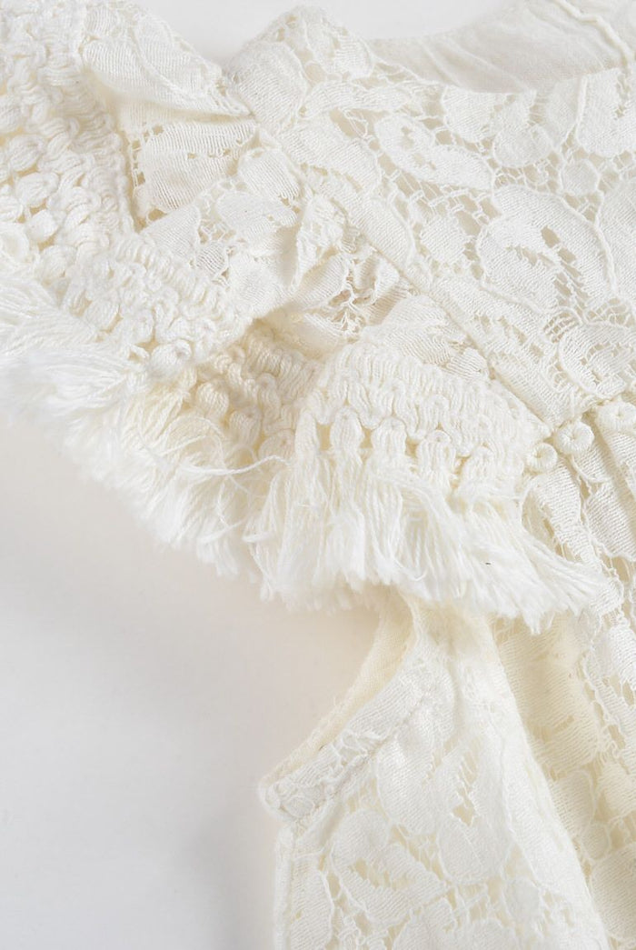 Janice Cream Lace Dress