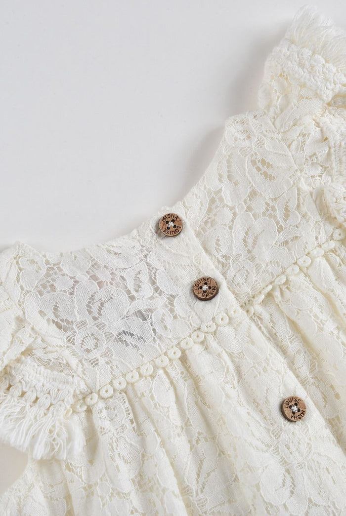 Janice Cream Lace Dress