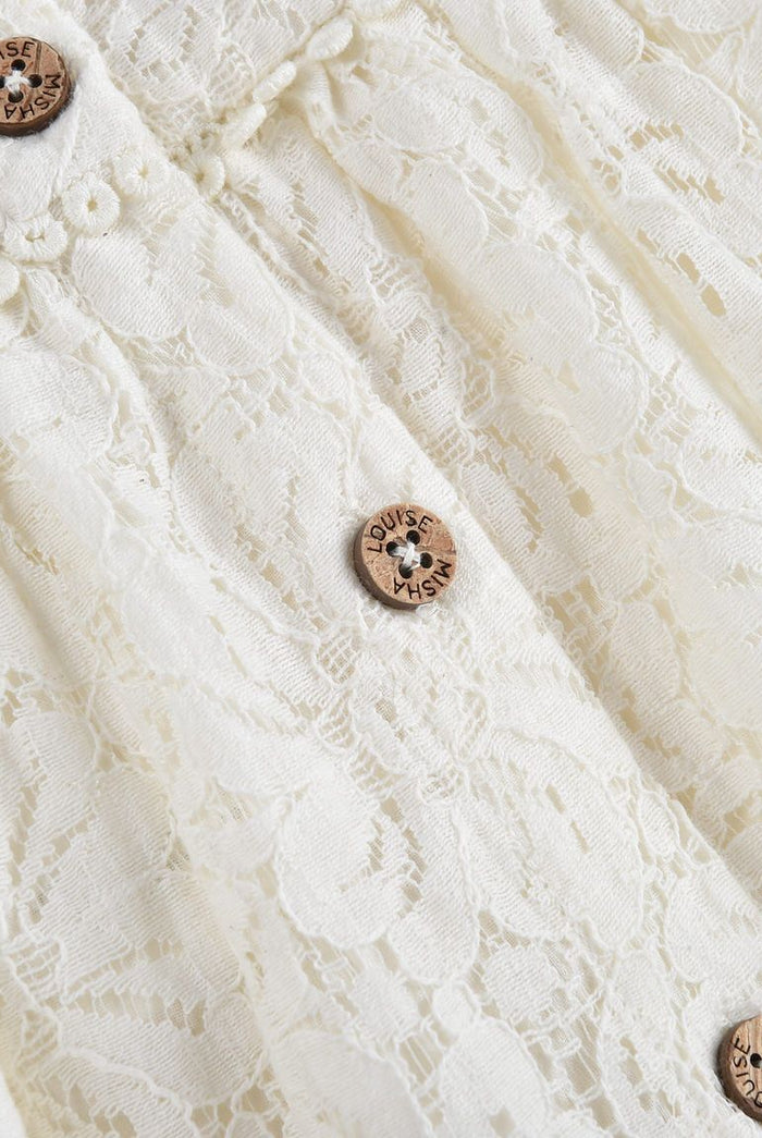 Janice Cream Lace Dress