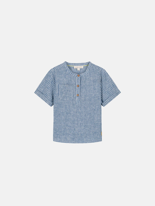 Bébé Garçons Shirt Arun Blue Onda Stripes