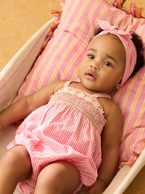 Bébé Fille Rompers Francesca Pink Fragola Vichy