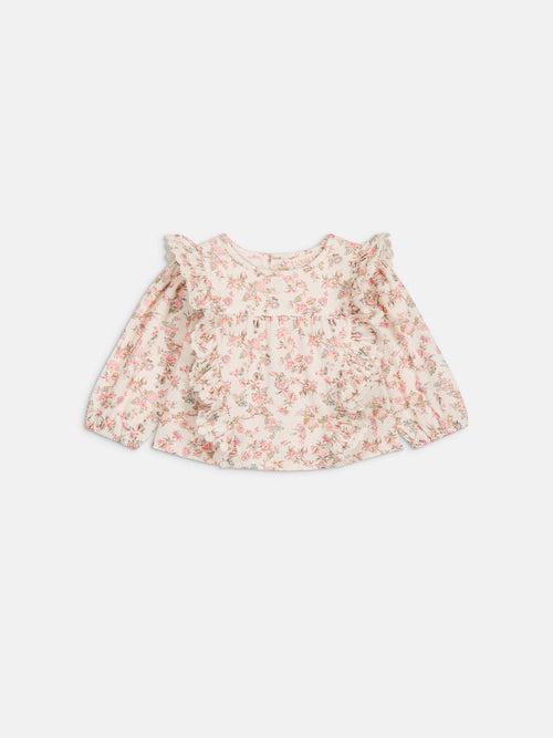 Bébé Fille Blouse Bella Cream Carnation Vale