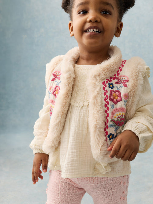 Bébé Fille Veste Sans Manches Librana Cream