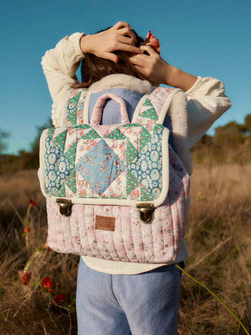 Fille Cartable Tiya Navy Snowfall Patch