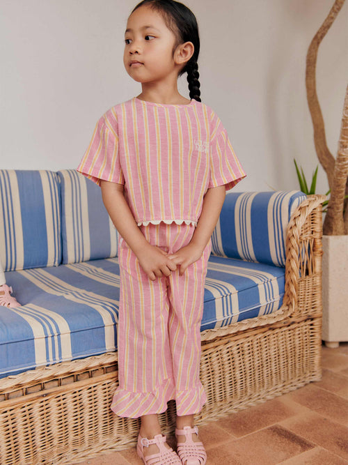 Fille Pants Loukie Pink Gelato Stripes