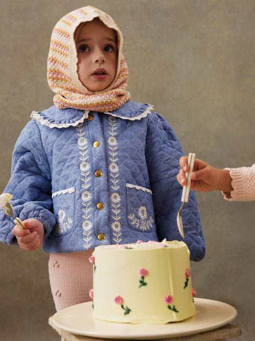 Enfant Fille Manteau Jouliana Blue Chambray