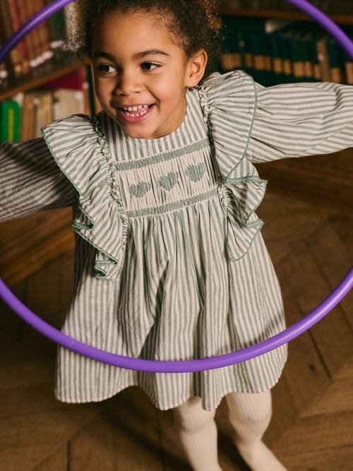 Enfant Fille Robe Martinella Almond Stripes