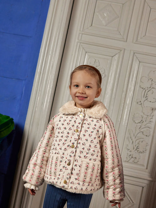 Fille Manteau Jasmina Cream Pink Sorrel