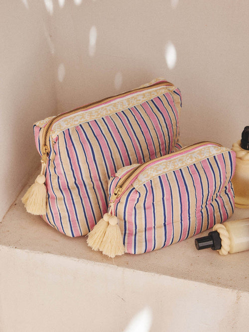 Home Pouch Teiki Pink Catania Stripes