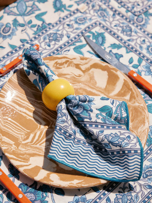 Home Table Napkin Carlotta Blue Lobelia Garden