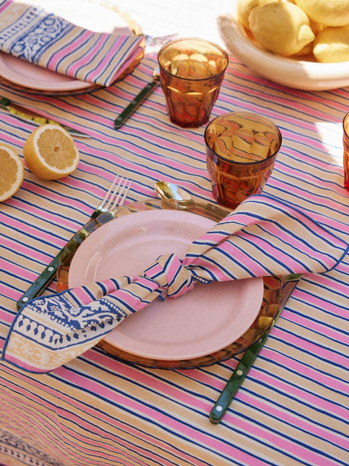 Home Table Napkin Carlotta Pink Catania Stripes