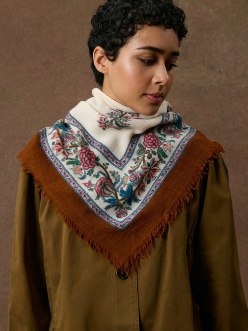 Femme Echarpe Mekness Cream Primrose Plain