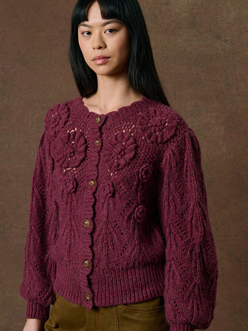 Femme Cardigan Lokya Raspberry