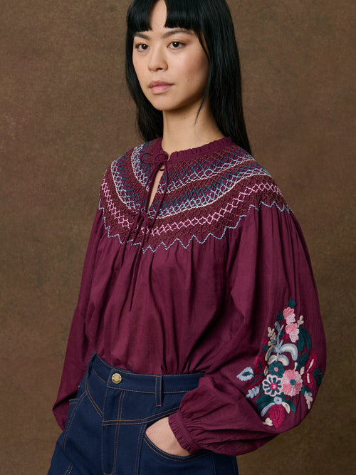 Femme Blouse Pal Burgundy