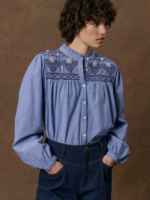 Femme Blouse Louise Light Blue